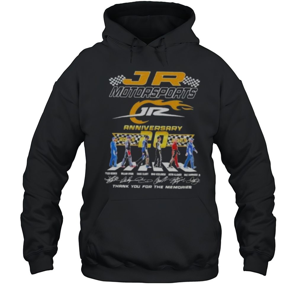 20Th Anniversary 2005 2025 Jr Motorsports Abbey Road Signatures T Shirt Unisex Hoodie