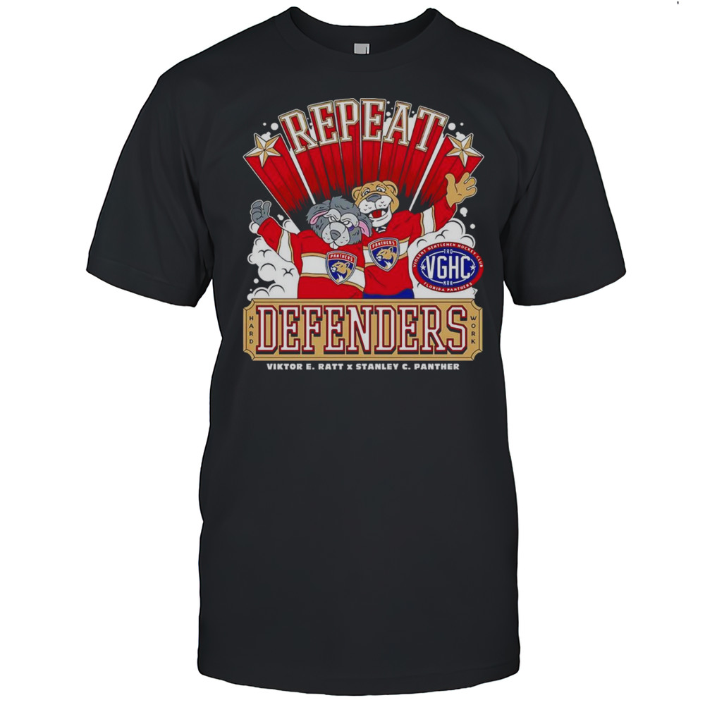 Florida Panthers 2024-2025 Back-to-Back Stanley Cup Champions Repeat Defenders Shirt