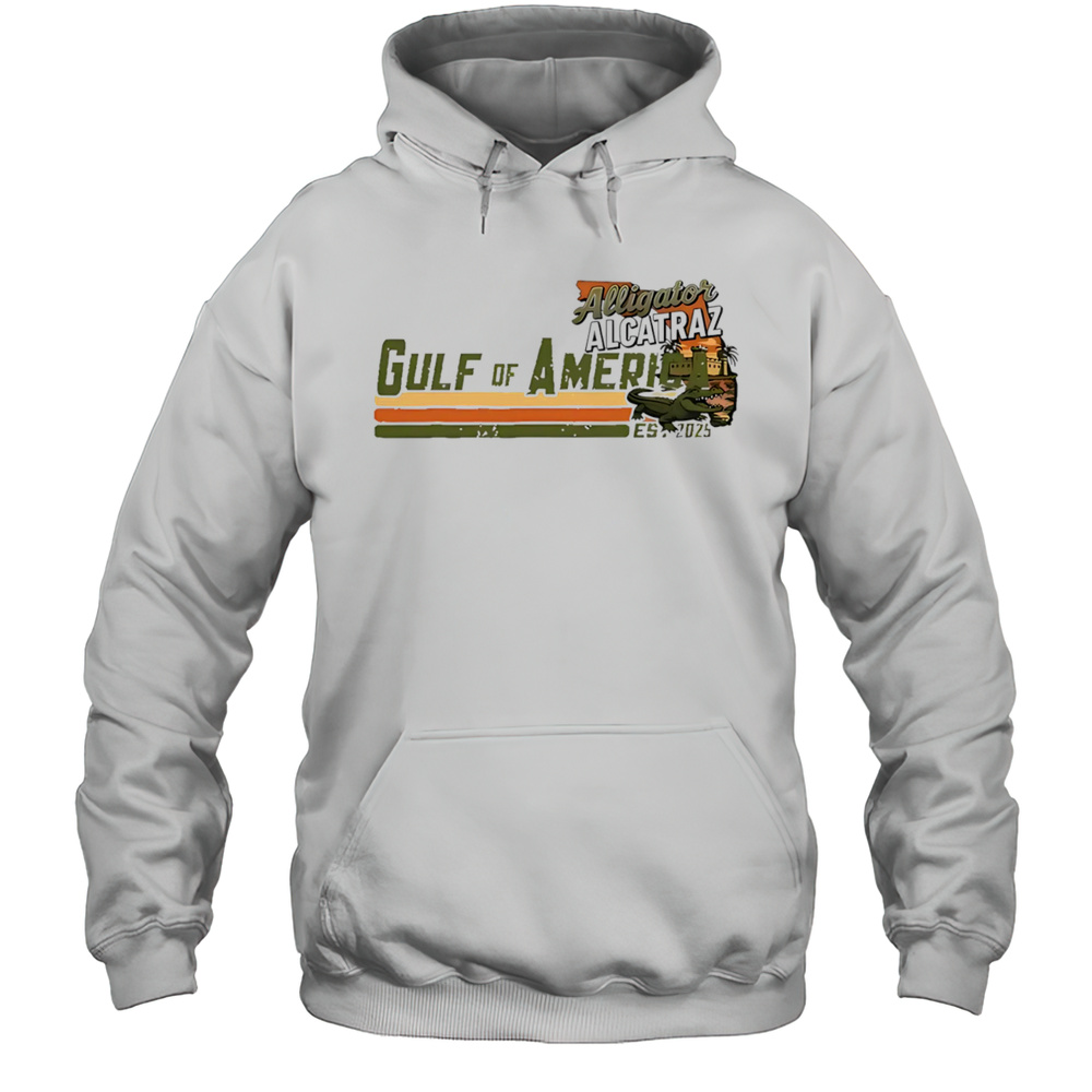 Gulf Of America Alligator Alcatraz Shirt Unisex Hoodie