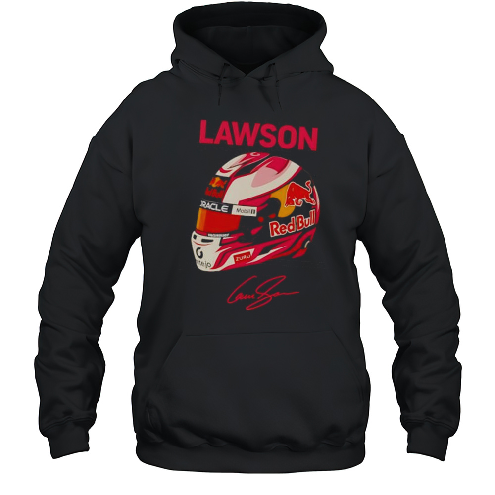 Liam Lawson Red Bull F1 2025 Helmet Signature Shirt Unisex Hoodie