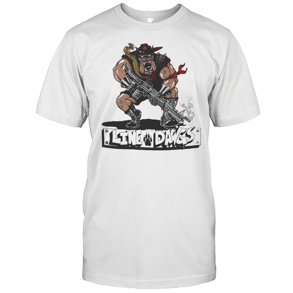Line Dawgs 90s Military Guns Army Infantry USA Shirt