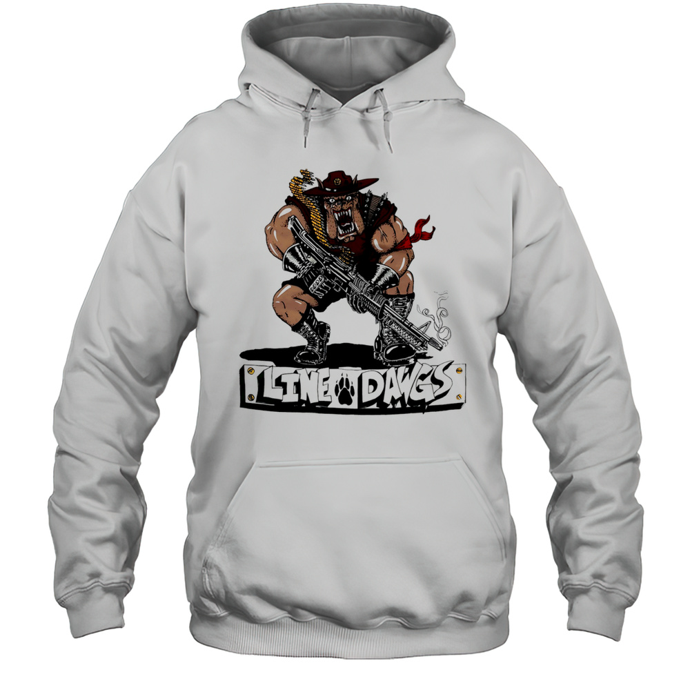 Line Dawgs 90s Military Guns Army Infantry USA Shirt Unisex Hoodie