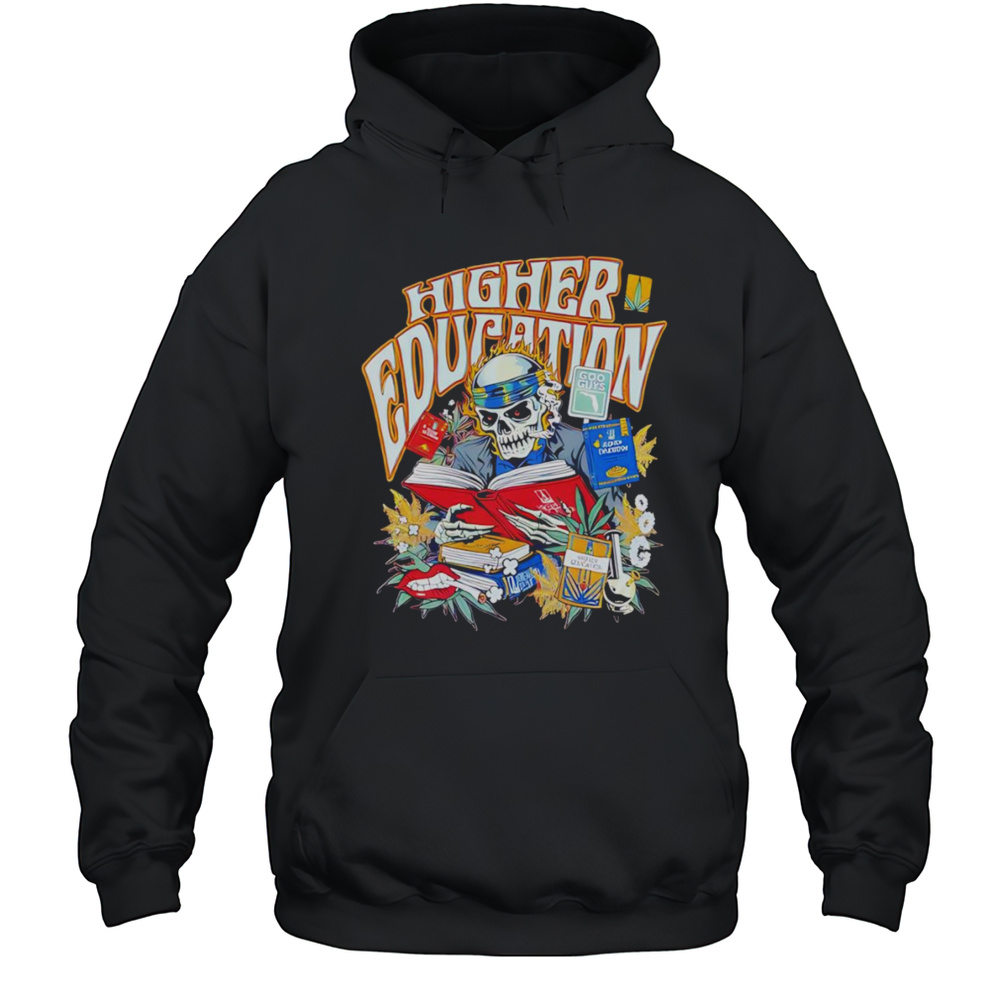 Skeleton Higher Education Graphic Shirt Unisex Hoodie