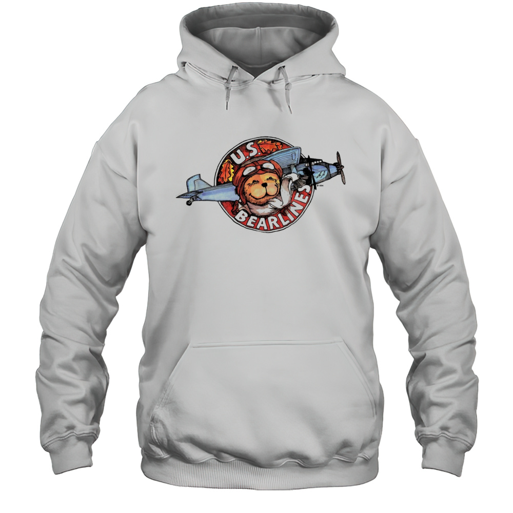 U.S. Bearlines Airplane Pilot Shirt Unisex Hoodie