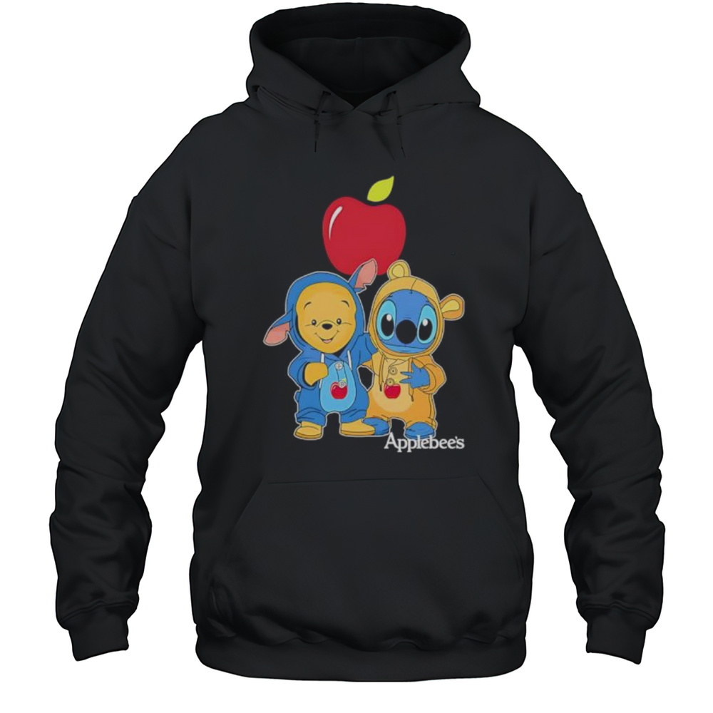 Applebees Pooh And Stitch Friends Shirt Unisex Hoodie
