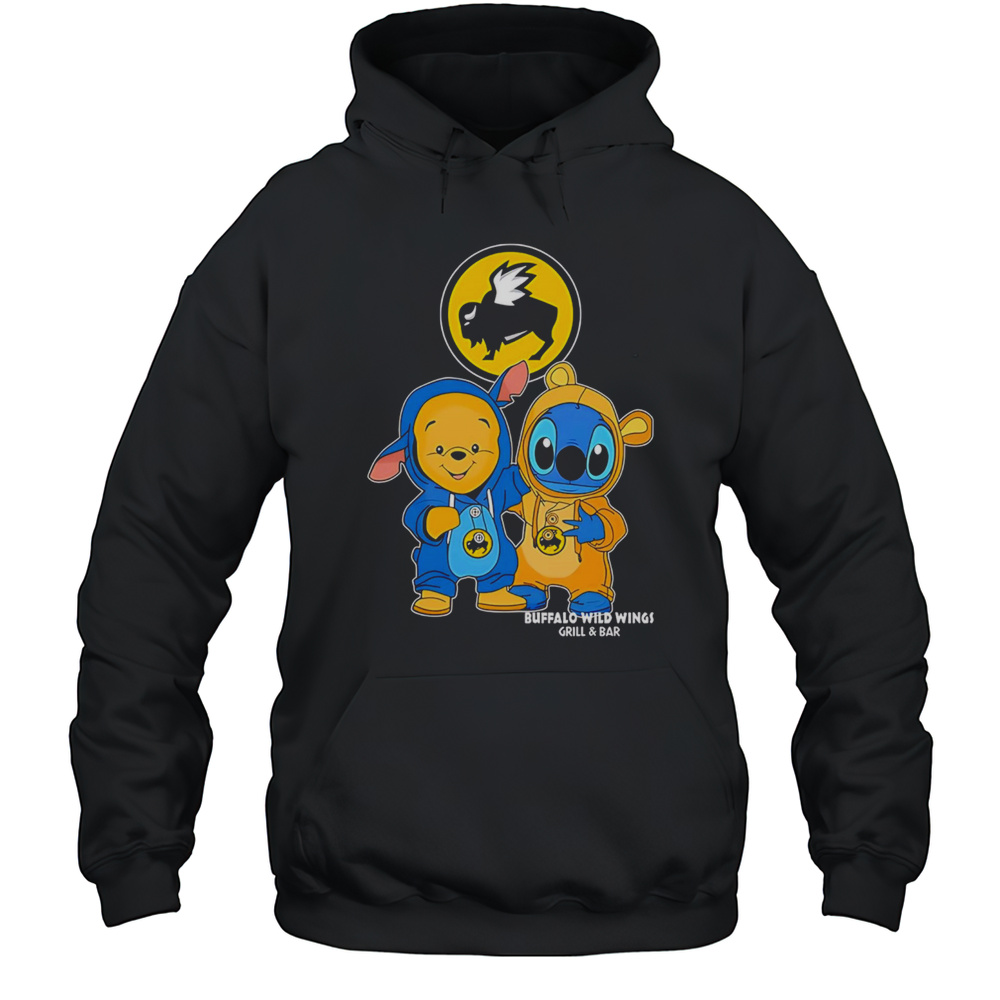 Buffalo Wild Wings Pooh And Stitch Friends Shirt Unisex Hoodie