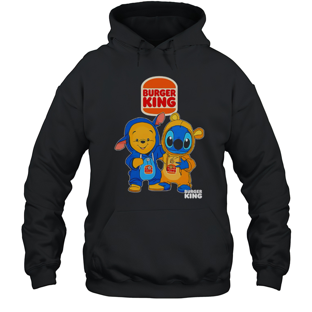 Burger King Pooh And Stitch Friends Shirt Unisex Hoodie