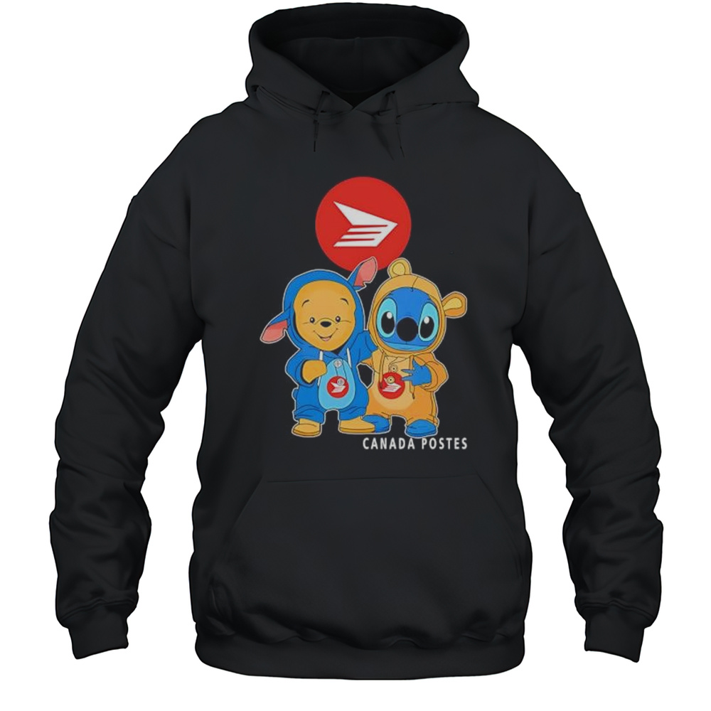 Canada Post Pooh And Stitch Friends Shirt Unisex Hoodie