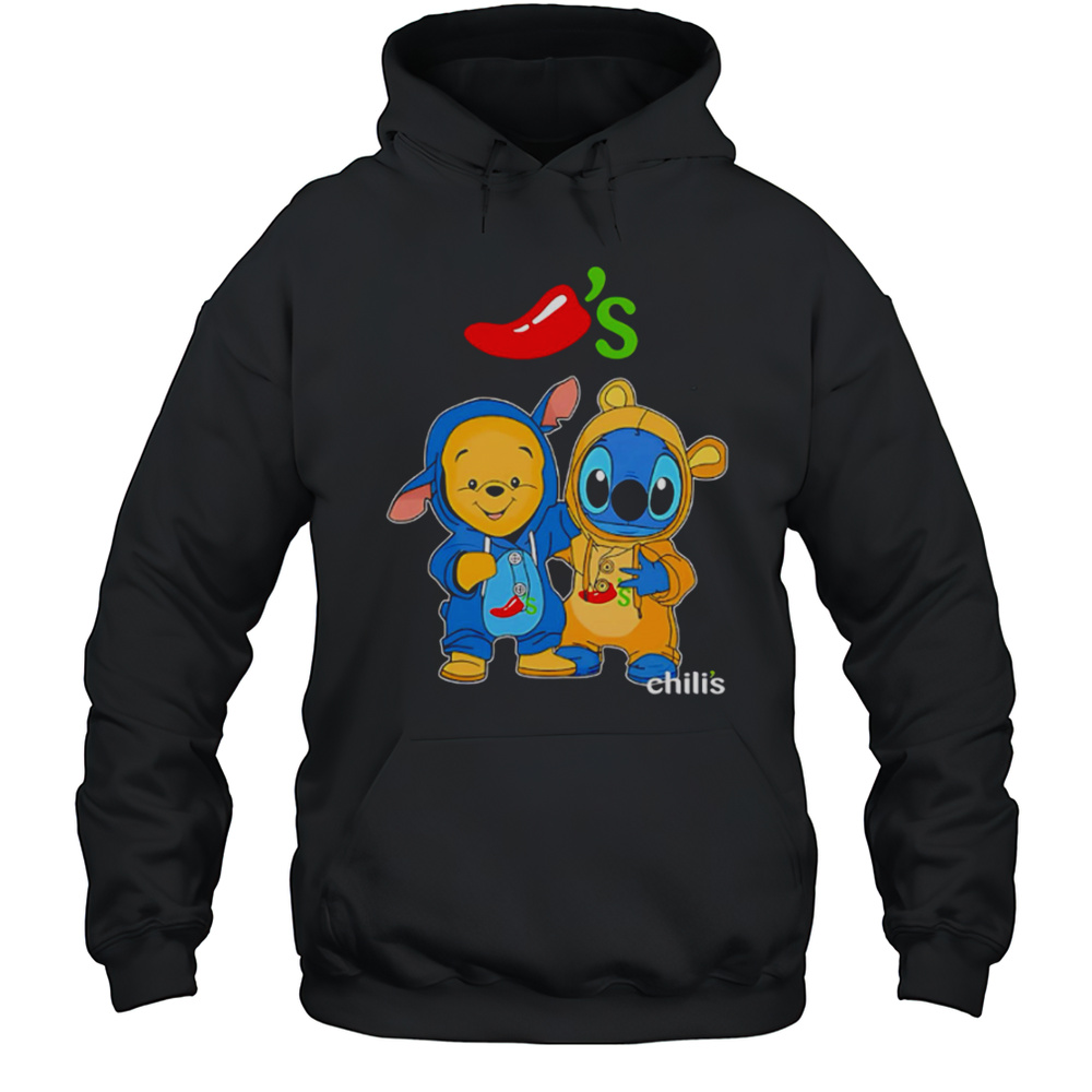 Chilis Pooh And Stitch Friends Shirt Unisex Hoodie