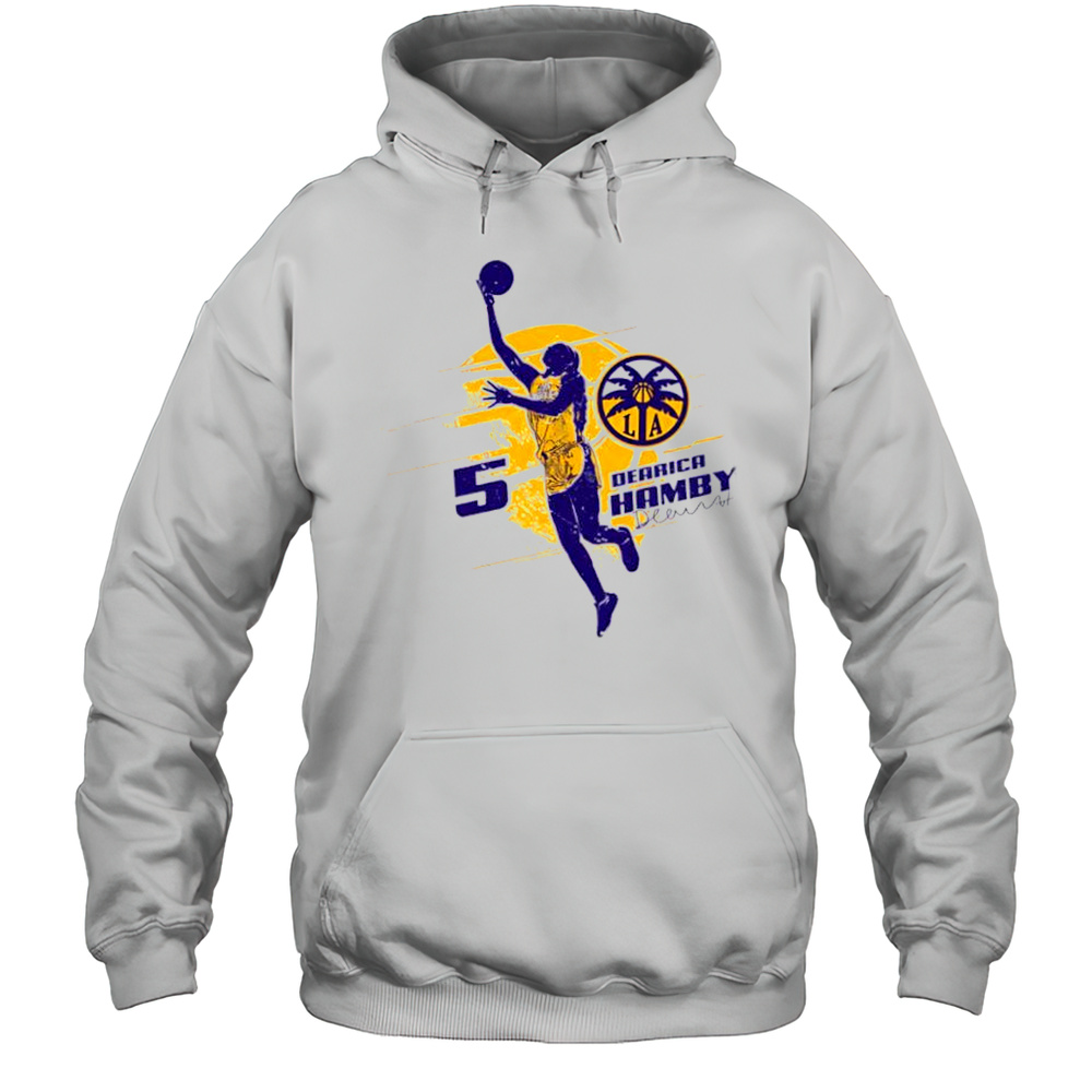 Dearica Hamby Los Angeles Sparks Silhouette Shirt Unisex Hoodie