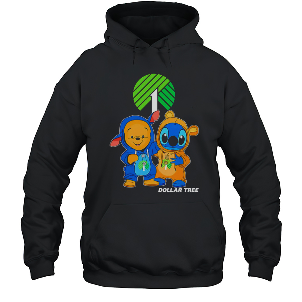 Dollar Tree Pooh And Stitch Friends Shirt Unisex Hoodie