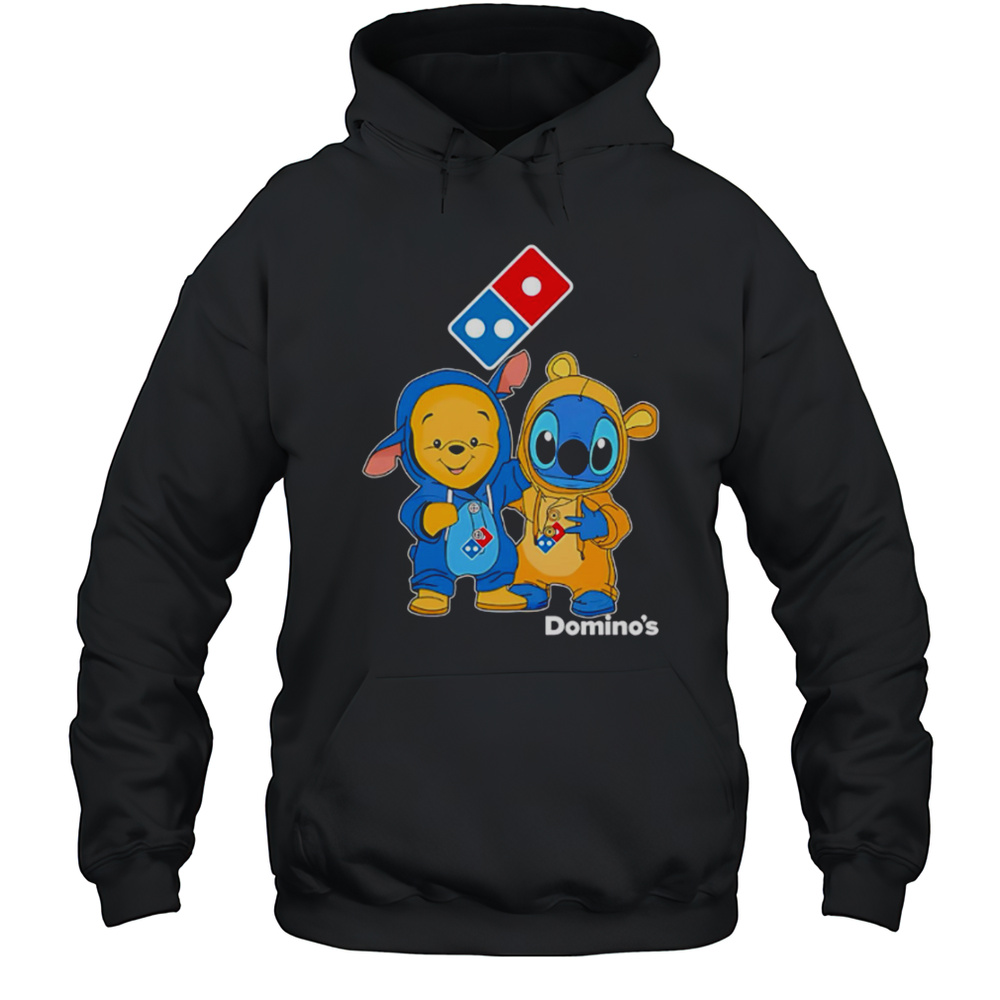 Dominos Pizza Pooh And Stitch Friends Shirt Unisex Hoodie