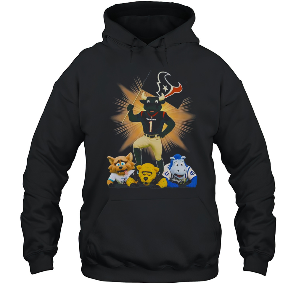 Houston Texans Mascot Standing With Flag Shirt Unisex Hoodie