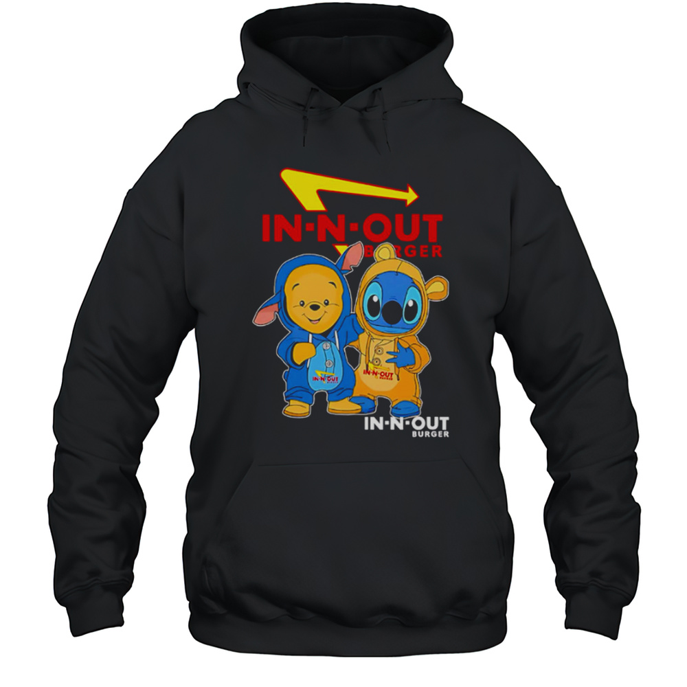 Innout Burger Pooh And Stitch Friends Shirt Unisex Hoodie