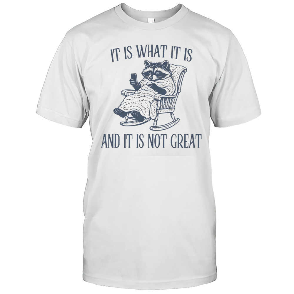 Raccoon It Is What It Is And It Is Not Great Shirt