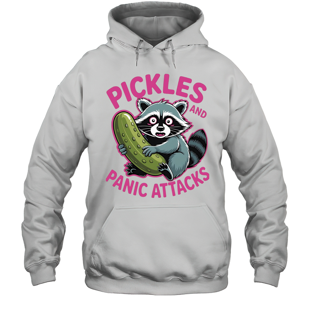 Raccoon With Pickles And Panic Attacks Shirt Unisex Hoodie