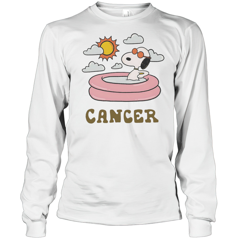 Snoopy Cancer Zodiac Shirt Long Sleeved