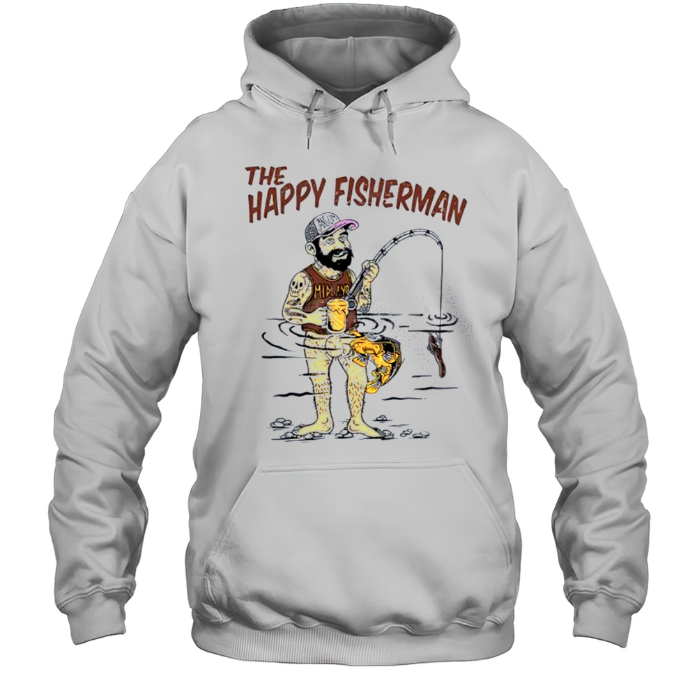 The Happy Fisherman Vintage Shirt Unisex Hoodie