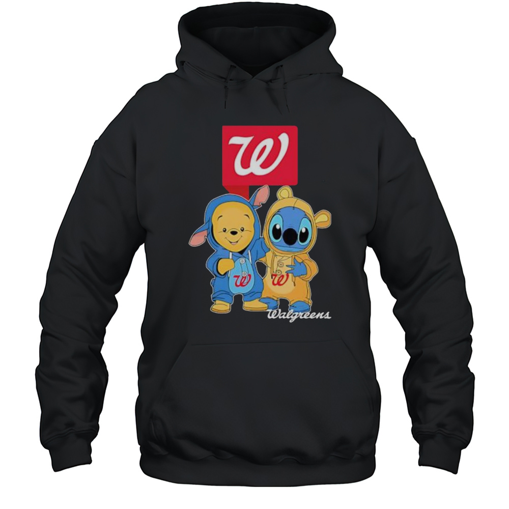 Walgreens Pooh And Stitch Friends Shirt Unisex Hoodie