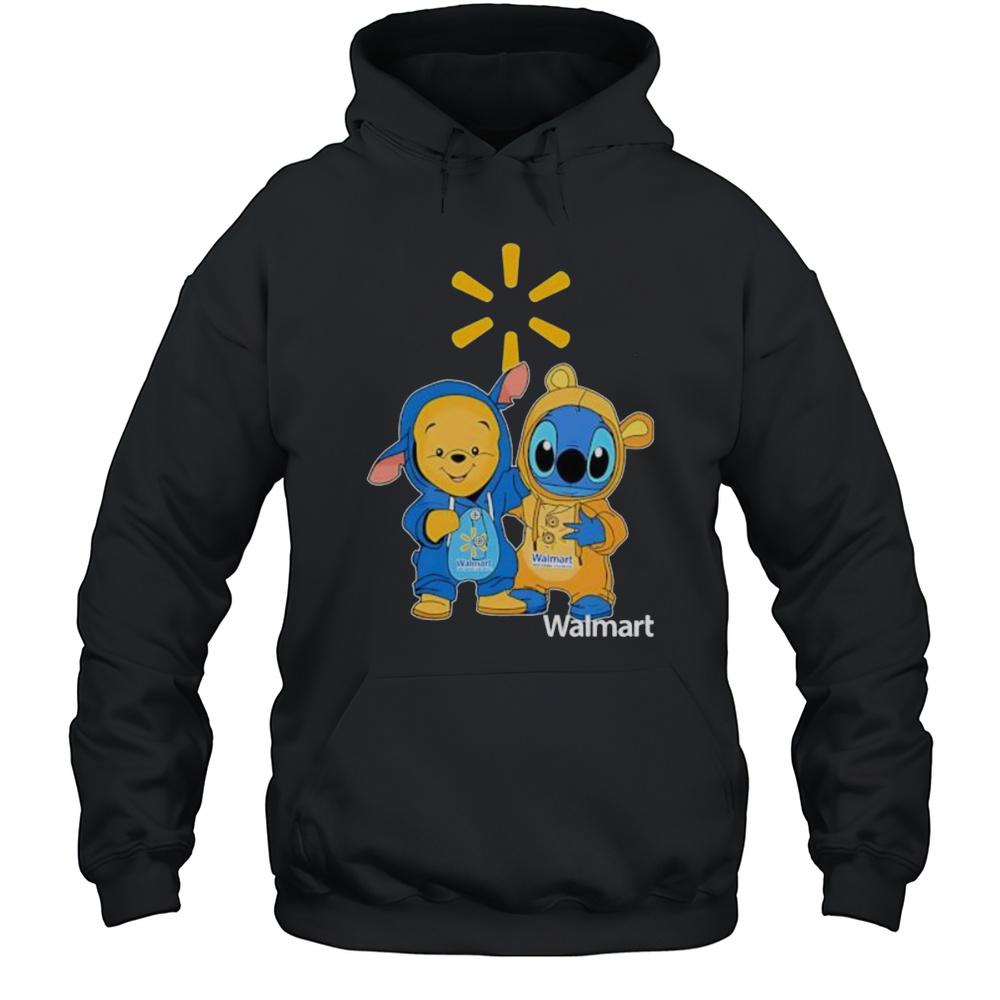 Walmart Pooh And Stitch Friends Shirt Unisex Hoodie