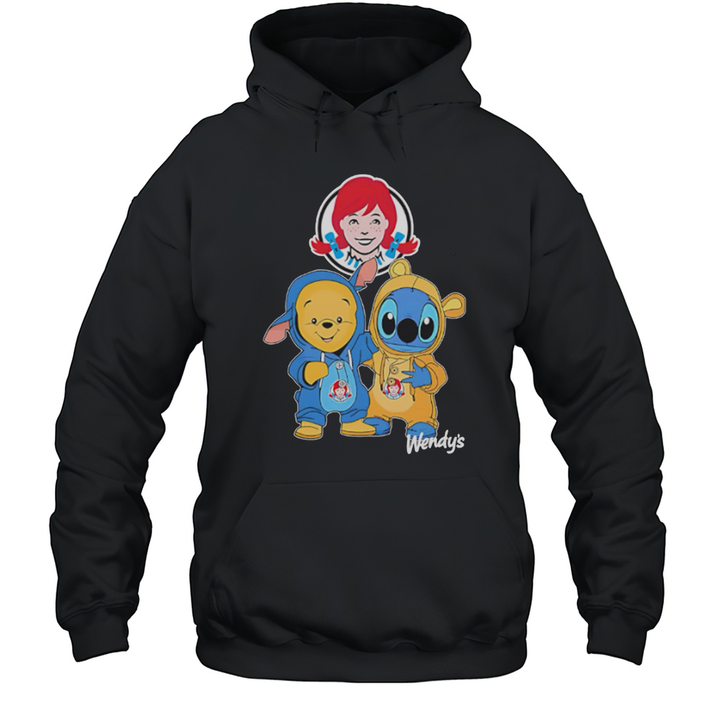 Wendys Pooh And Stitch Friends Shirt Unisex Hoodie