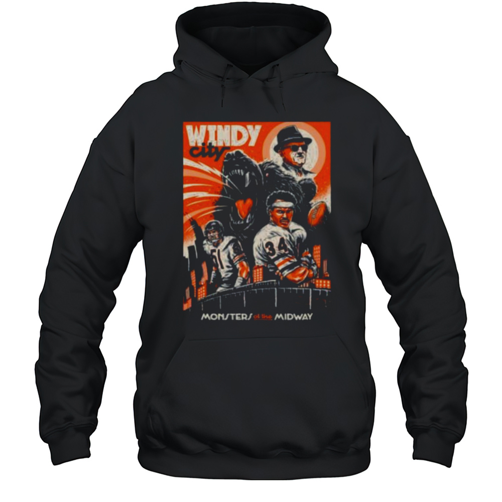Windy City Monsters Of The Miday Chicago Bears Shirt Unisex Hoodie