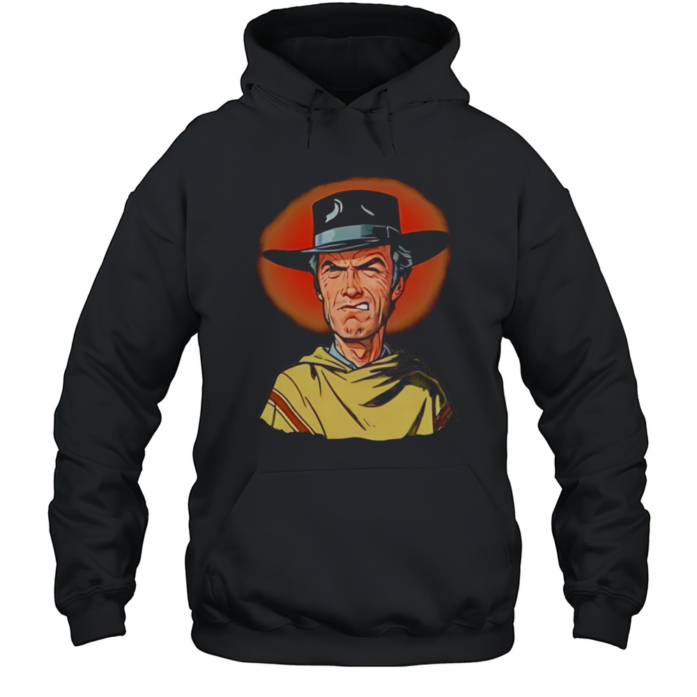 Clint Eastwoods Spaghetti Western Caricature Shirt Unisex Hoodie