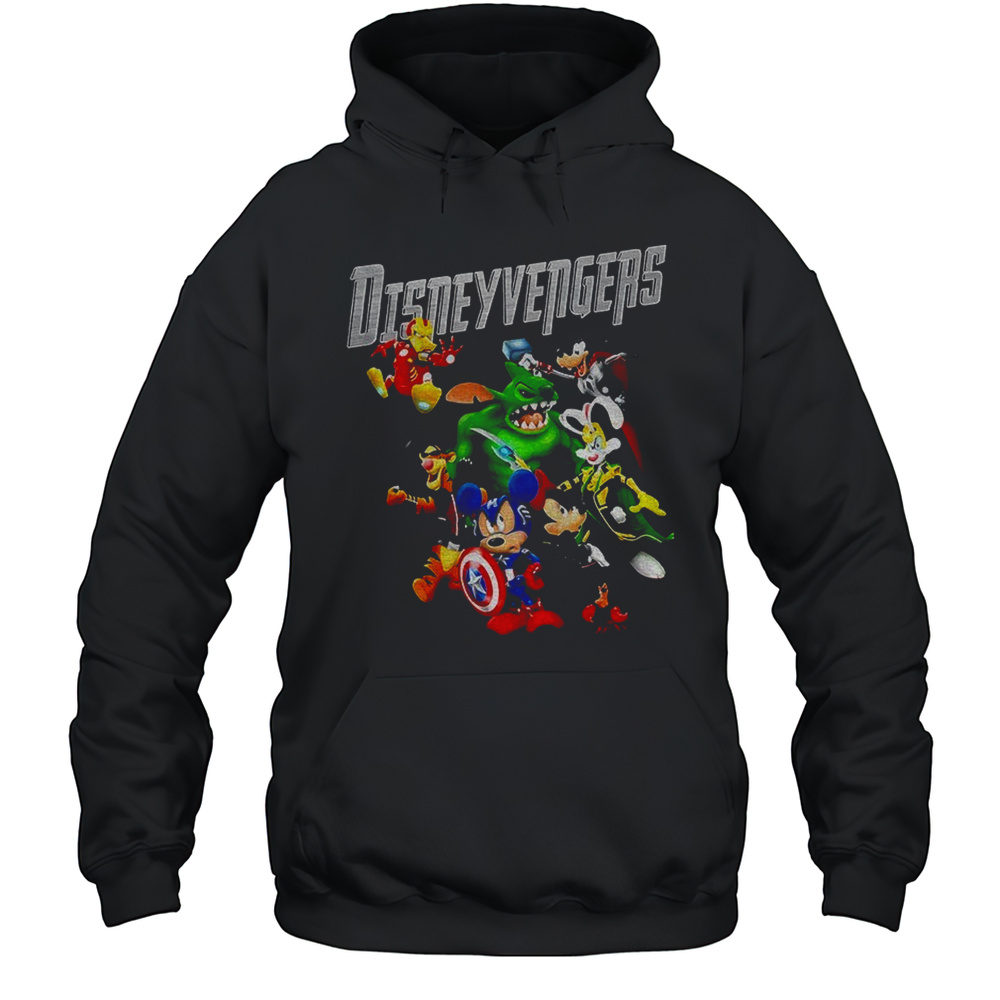Cute Disney Avengers Marvel Superhero Mickey Mouse Cartoon Shirt Unisex Hoodie