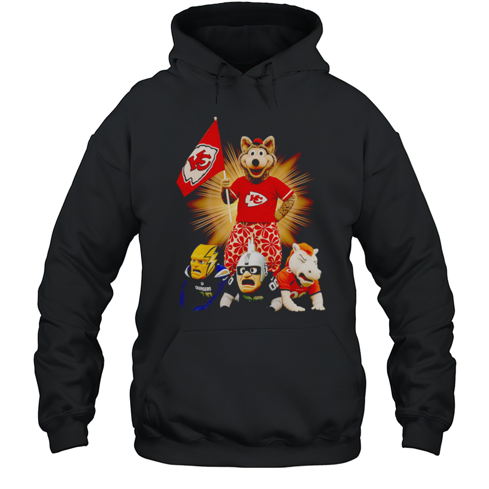 Kansas City Chiefs Mascot Standing With Flag Shirt Unisex Hoodie