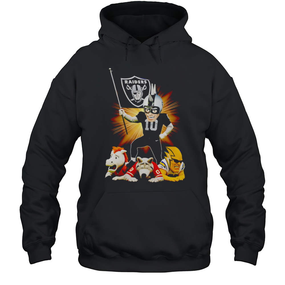 Las Vegas Raiders Mascot Standing With Flag Shirt Unisex Hoodie