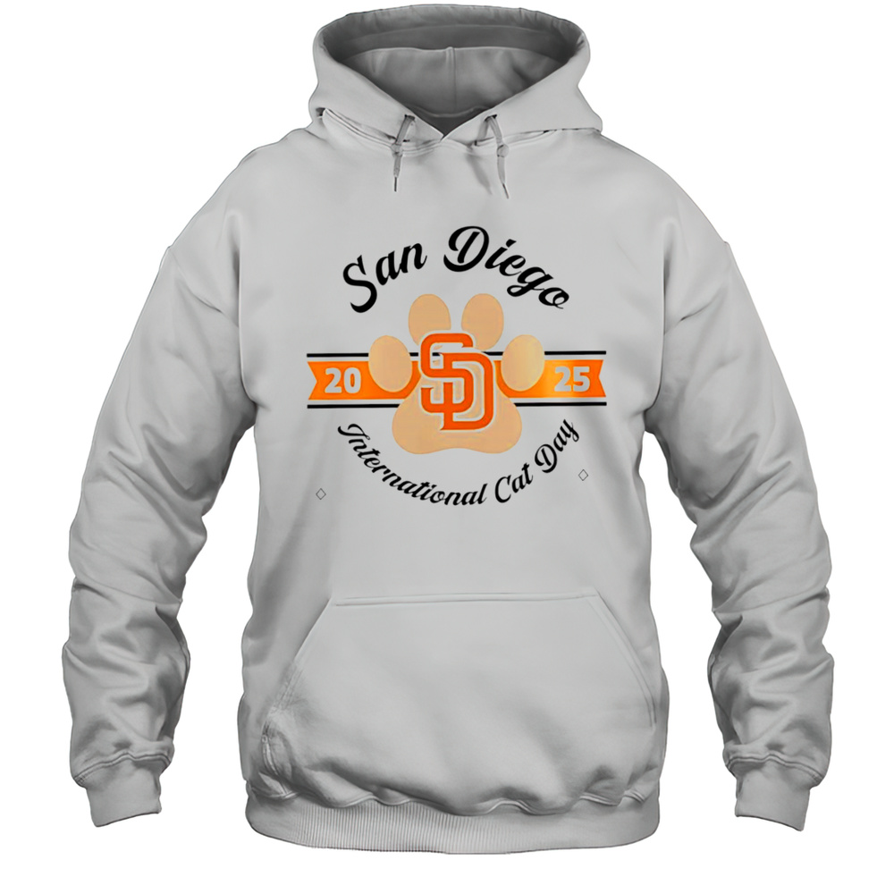 San Diego Padres International Cat Day 2025 Baseball Shirt Unisex Hoodie