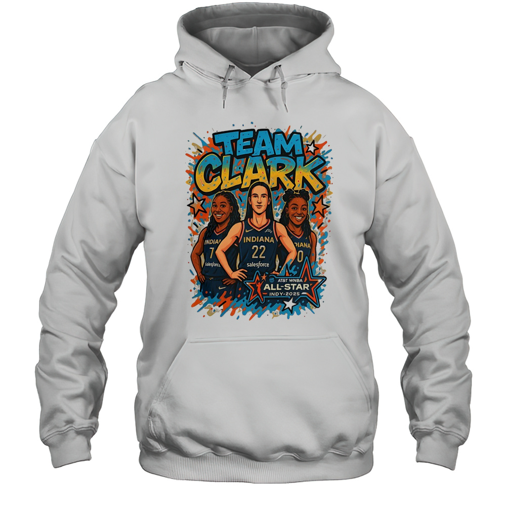Team Clark WNBA All Star INDY 2025 Art Shirt Unisex Hoodie