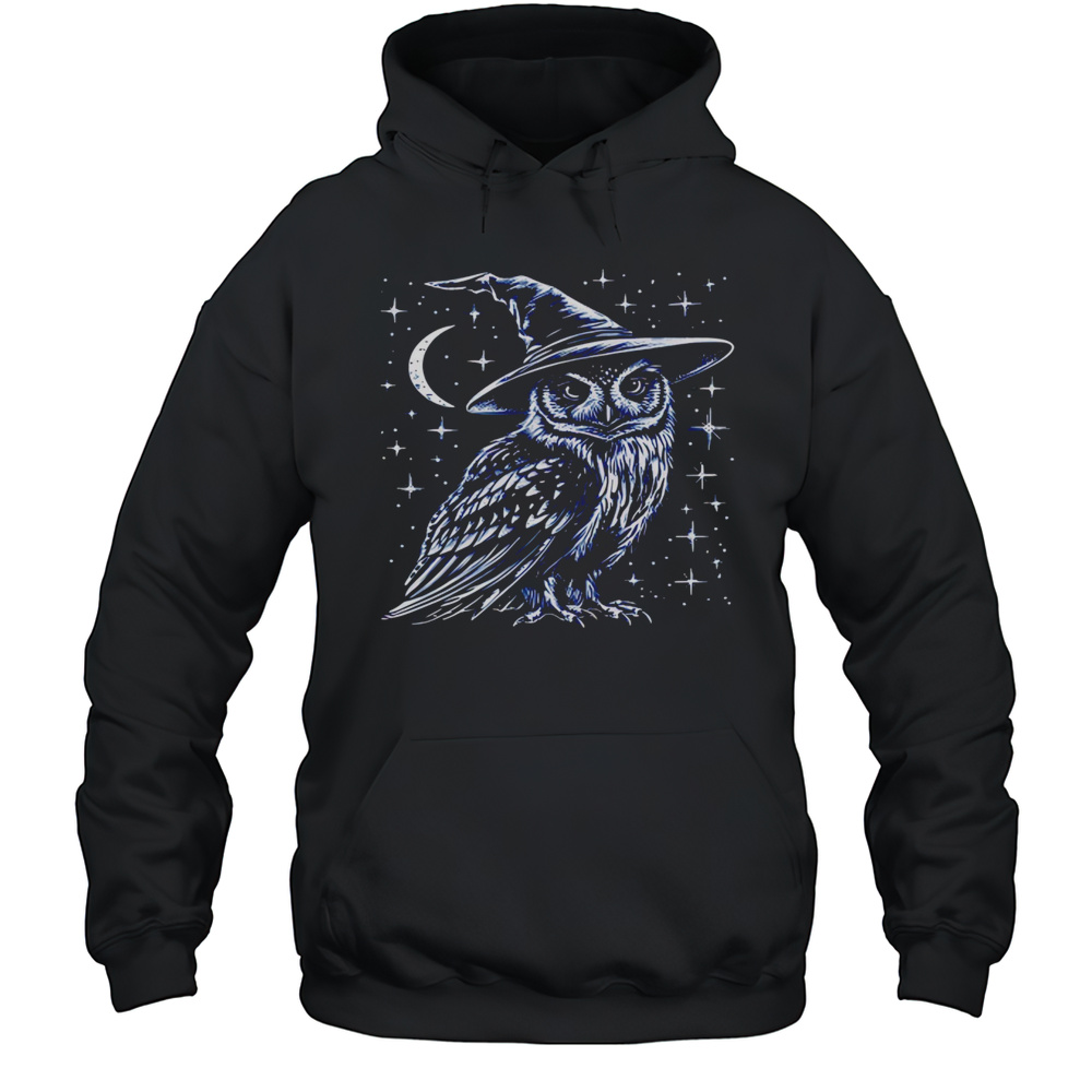 Wizard Owl Witchy Cottagecore Halloween Shirt Unisex Hoodie