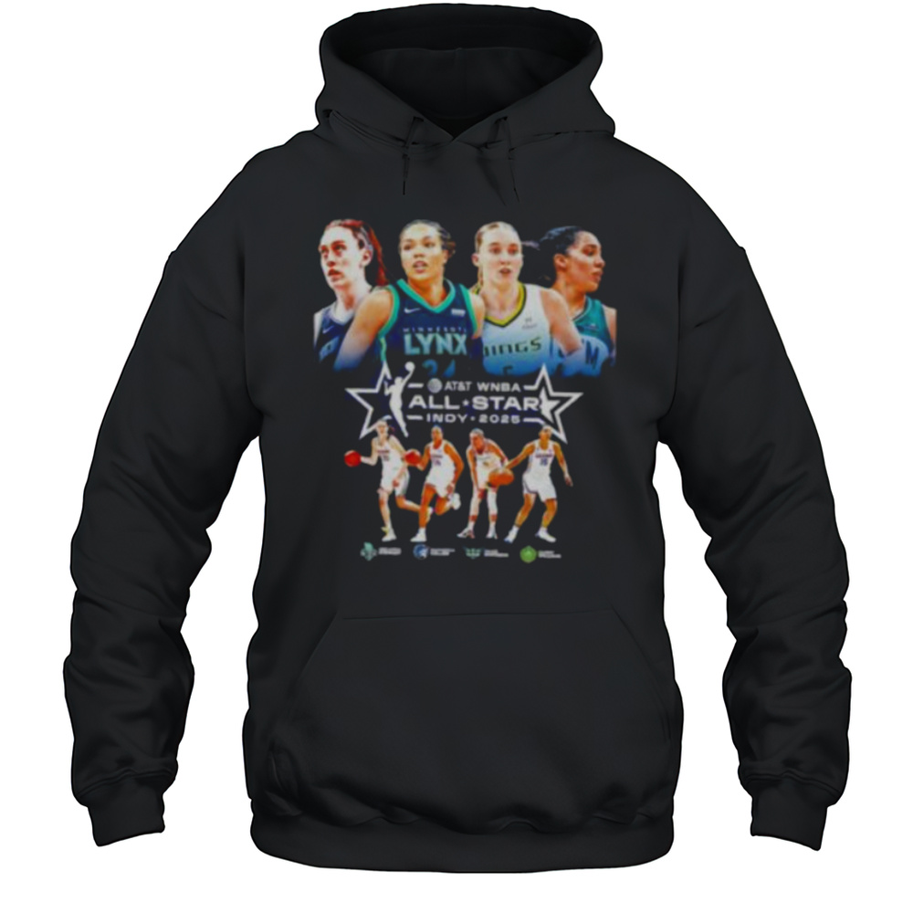 Breanna Stewart Napheesa Collier Paige Bueckers And Gabby Williams Indy 2025 WNBA All Stars Shirt Unisex Hoodie