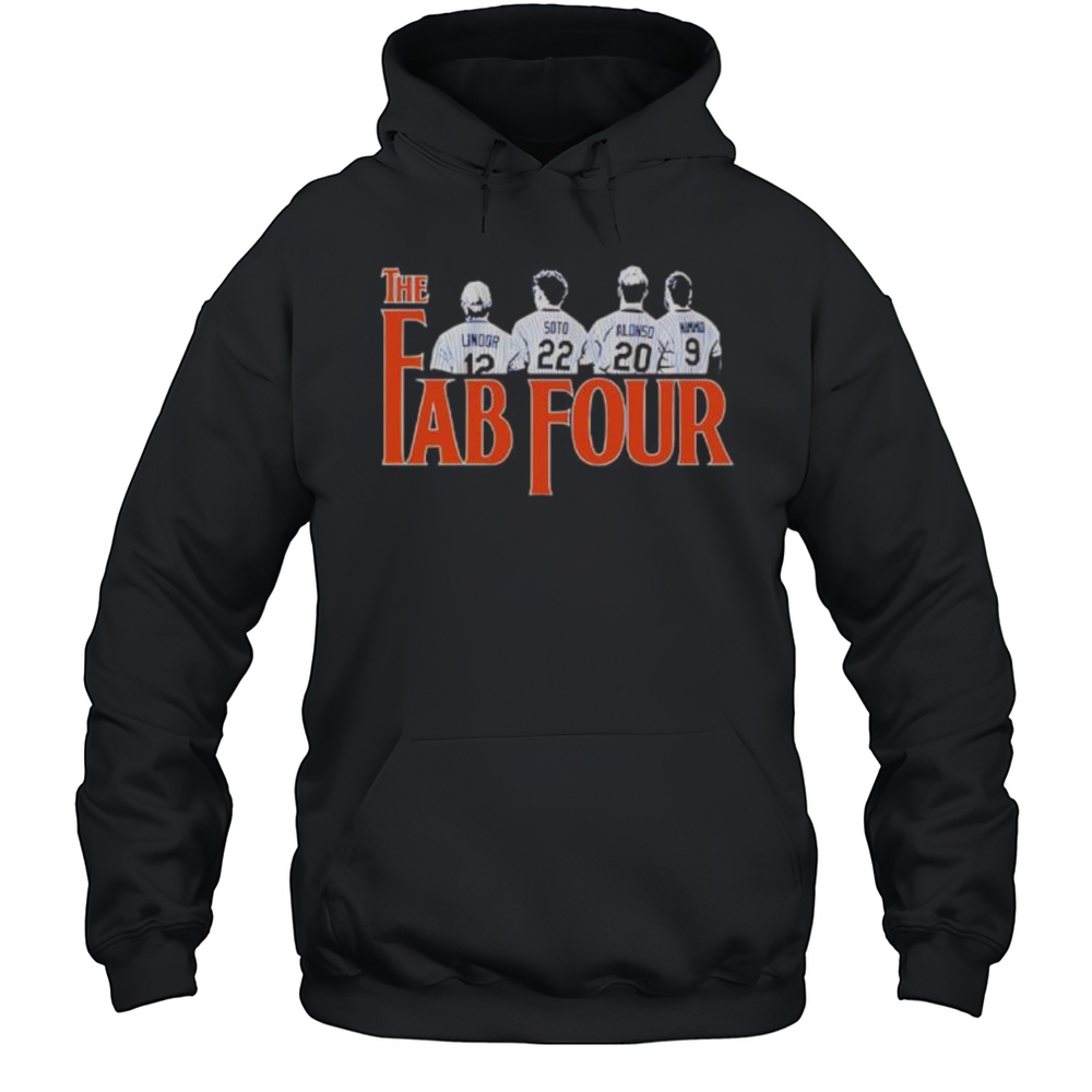 Francisco Lindor Juan Soto Pete Alonso And Brandon Nimmo Fab Four Shirt Unisex Hoodie
