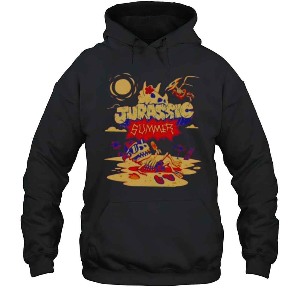 Jurassic Summer Skeleton Shirt Unisex Hoodie
