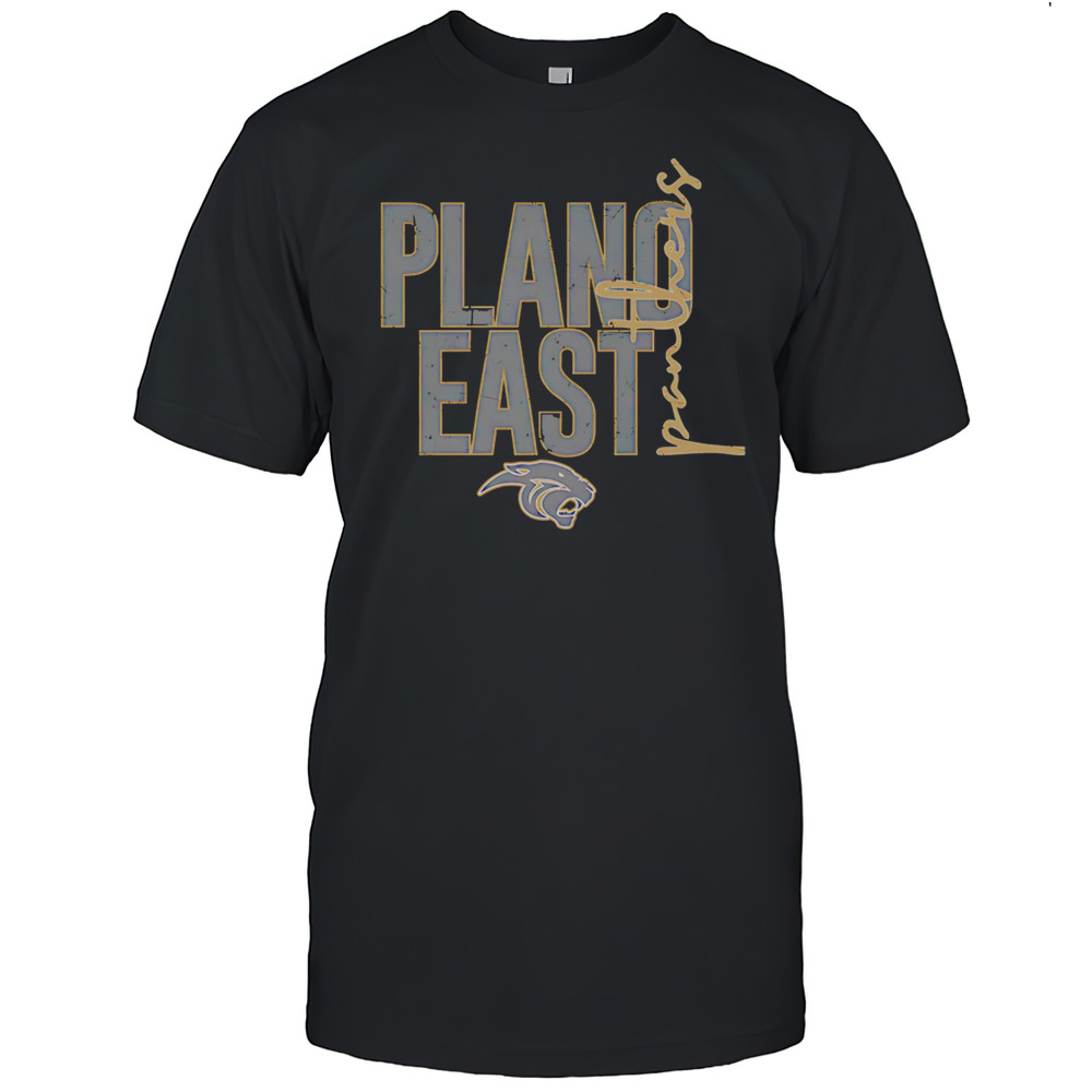 Crown Trio Plano East Panthers Vertical Cursive Shirt
