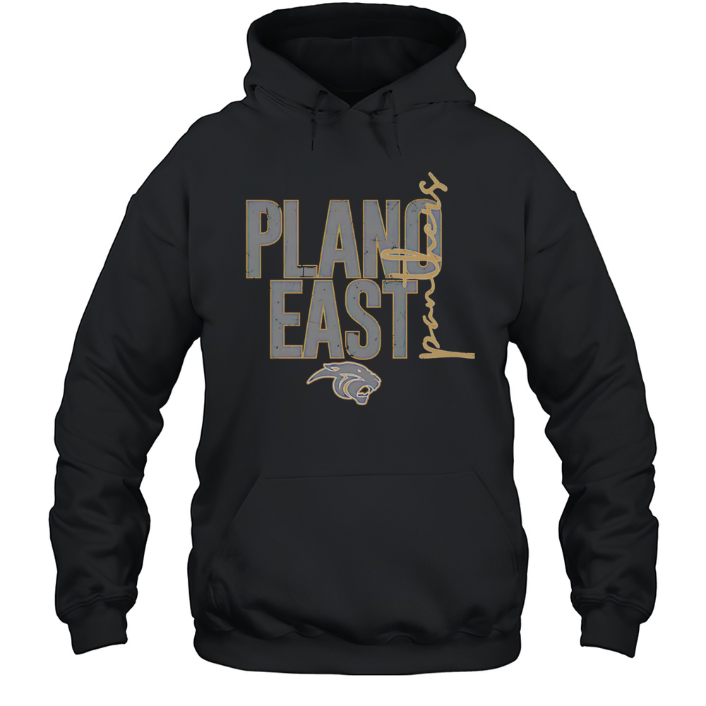 Crown Trio Plano East Panthers Vertical Cursive Shirt Unisex Hoodie