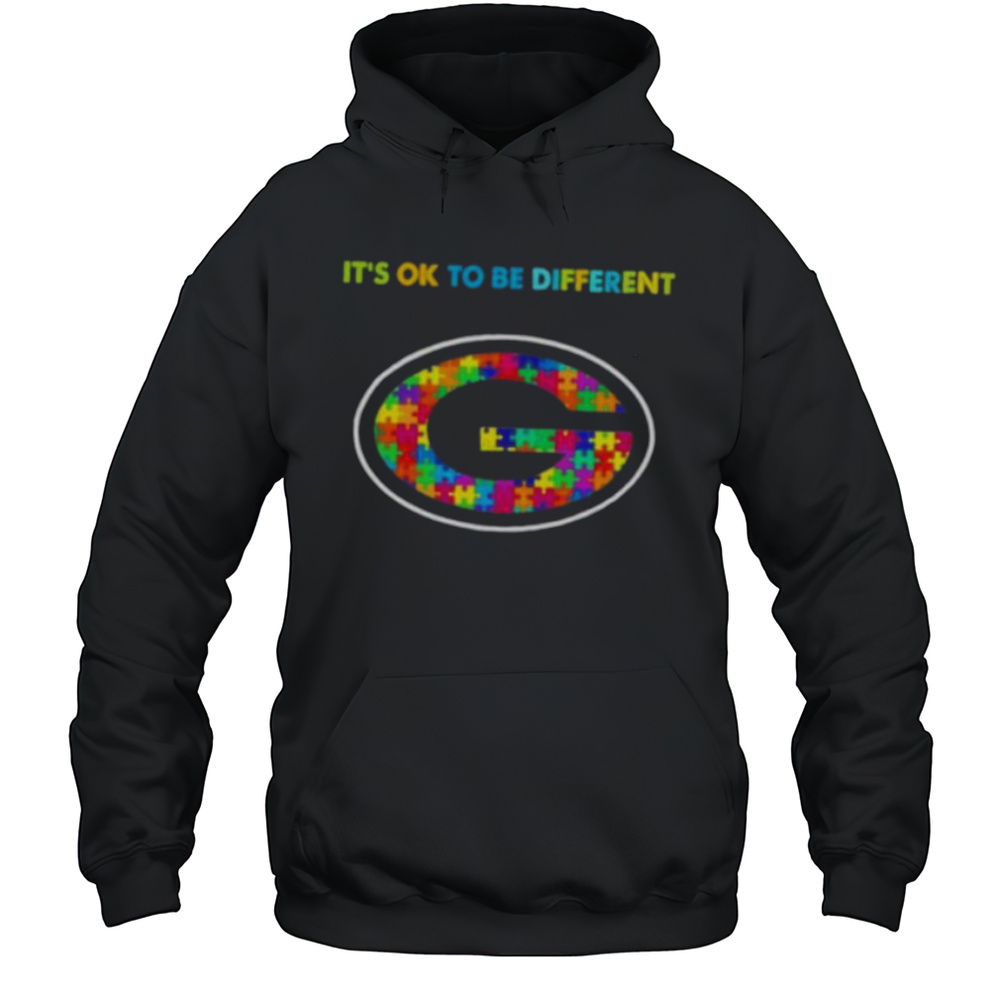 Green Bay Packers X Autism Awareness Its Ok To Be Different Shirt Unisex Hoodie
