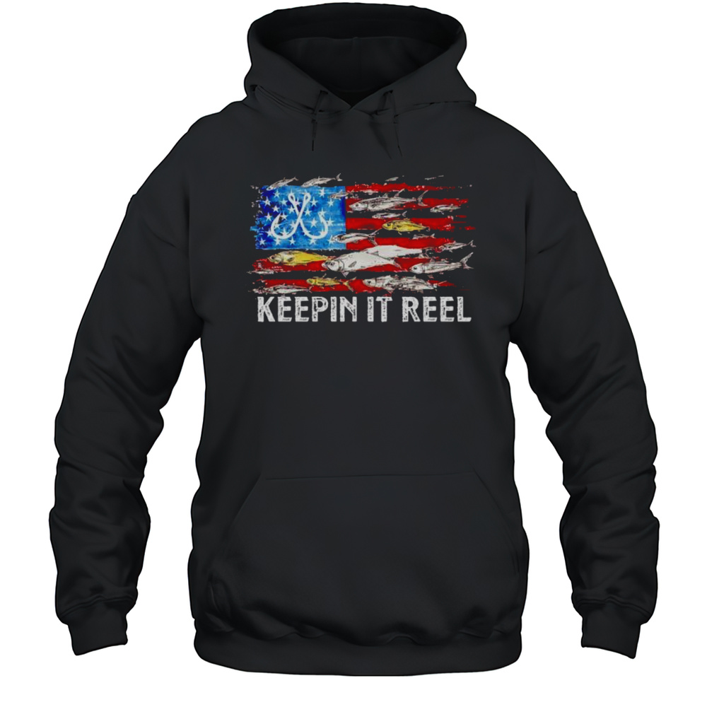 Keepin It Reel American Fish Shirt Unisex Hoodie