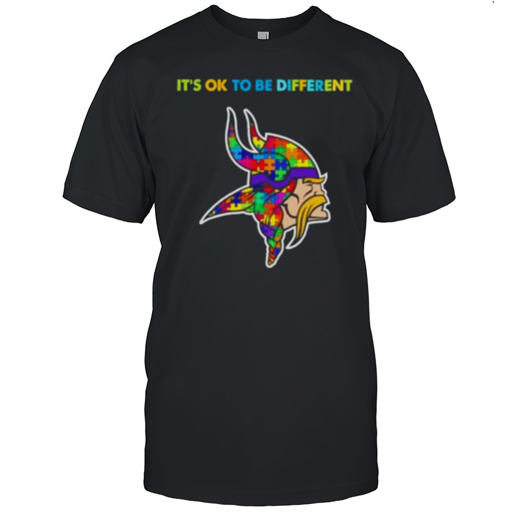 Minnesota Vikings X Autism Awareness Its Ok To Be Different Shirt