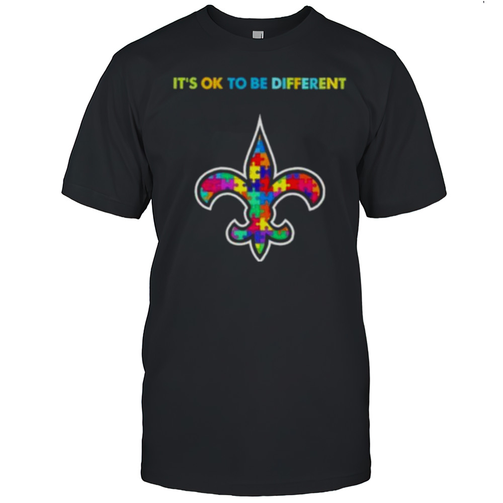 New Orleans Saints Autism Awareness Its Ok To Be Different Shirt