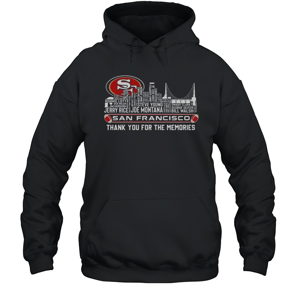 San Francisco 49ers NFL Thank You For The Memories Skyline Name 2025 Shirt Unisex Hoodie
