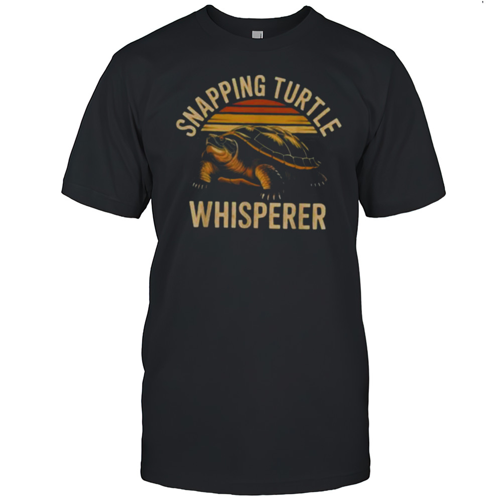Snapping Turtle Whisperer Funny Vintage Reptile Animal Shirt