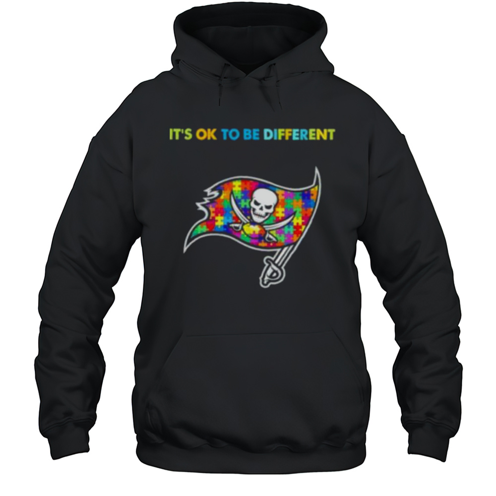 Tampa Bay Buccaneers Autism Awareness Its Ok To Be Different Shirt Unisex Hoodie
