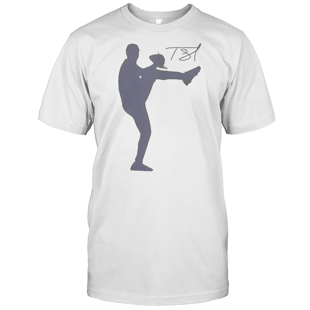Tarik Skubal Silhouette Player Baseball Signature T-Shirt