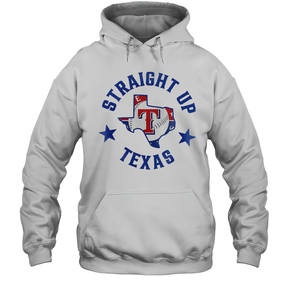 Straight Up Texas Rangers Logo Shirt Unisex Hoodie