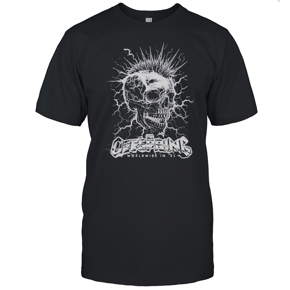 The Offspring Mohawk Skull 2025 Tour T-Shirt
