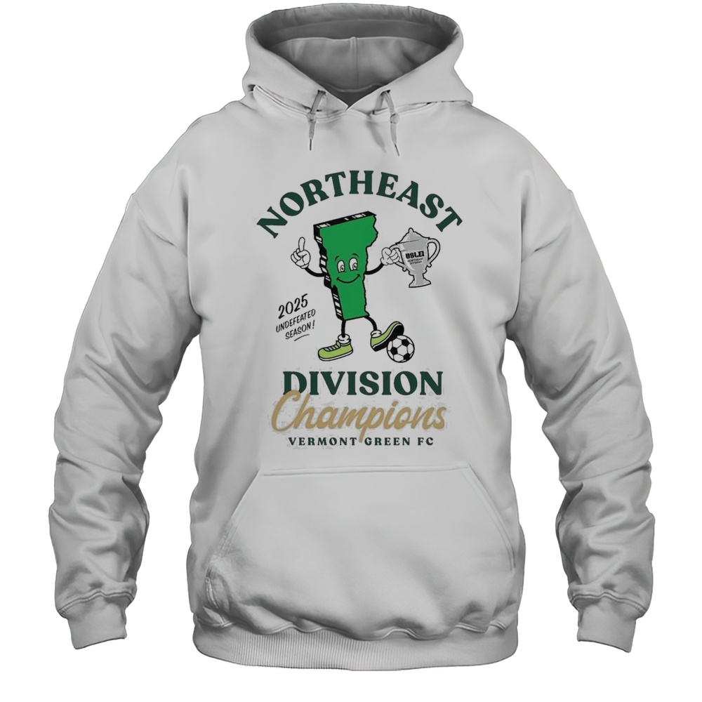 Vermont Green Fc Northeast Division Champions 2025 Shirt Unisex Hoodie