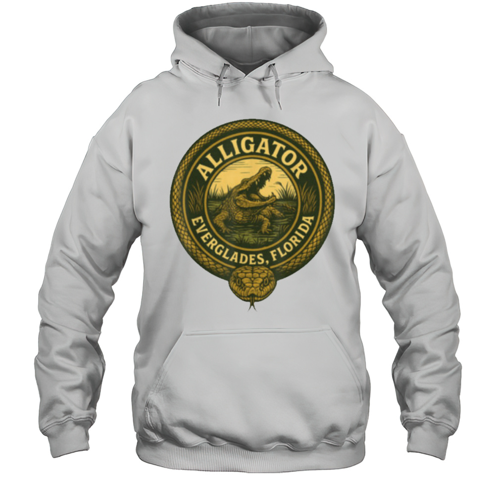 Alligator Florida Everglades Funny Design T Shirt Unisex Hoodie